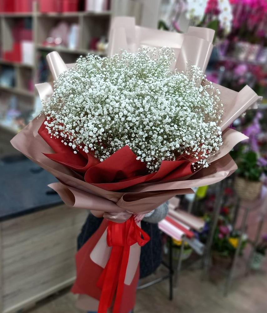 Букет Белые хлопья в Новое Букет цветов из: Гипсофила в Новое