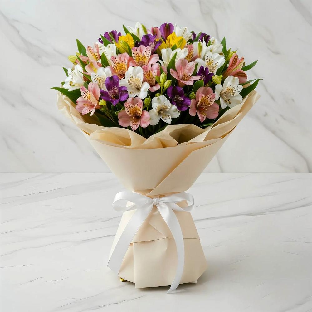 Букет цветов из: Альстромерии в Новое