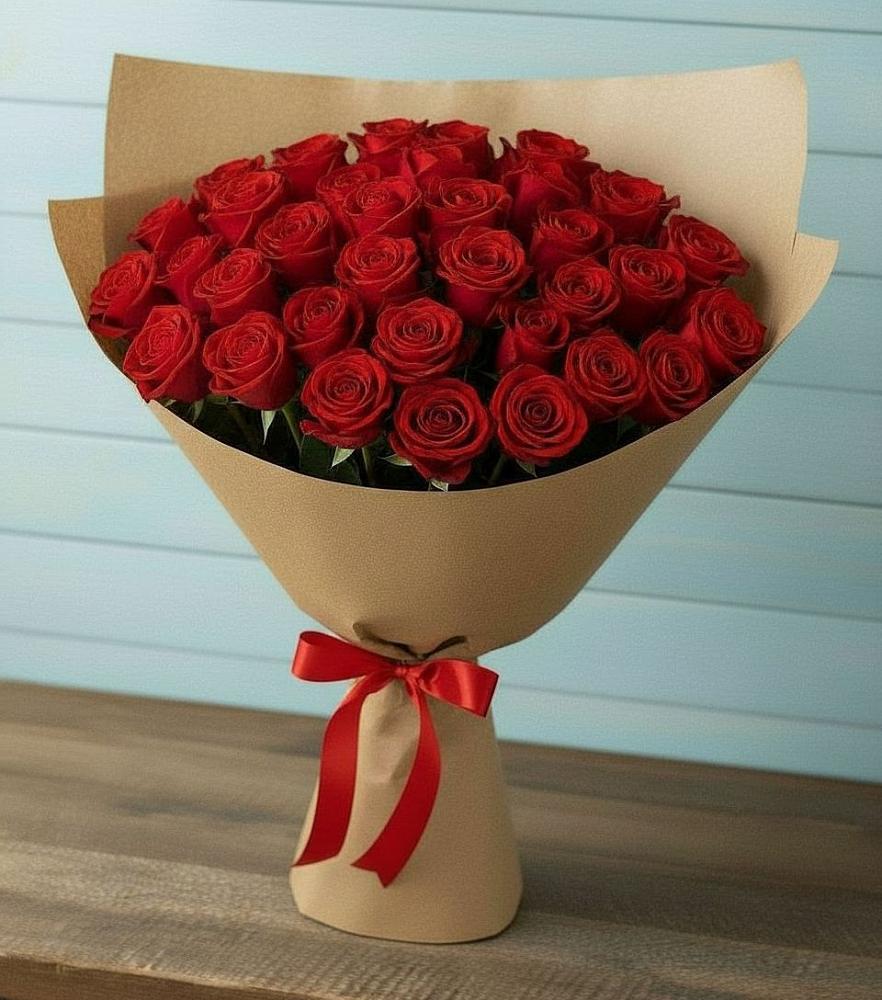 Букет Красные розы Милано в Новое