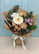 Букет цветов из:  Герберы и Хризантемы в Новое