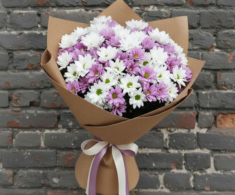 Букет цветов из: Хризантемы в Новое