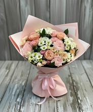 Букет цветов из:  Гвоздики, Розы и Хризантемы в Новое