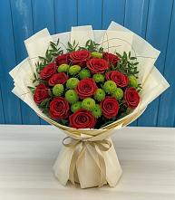 Букет цветов из:  Розы и Хризантемы #REPLACE_PRED# Новое