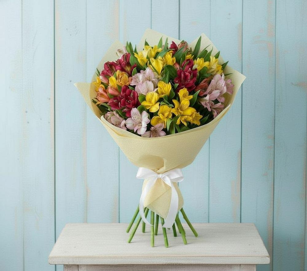 Букет цветов из: Альстромерии в Новое